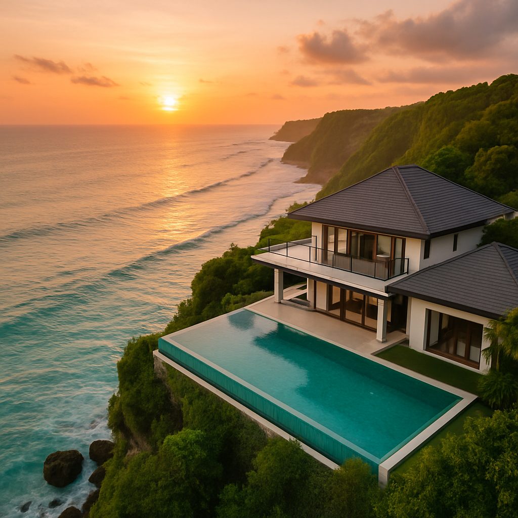 Clifftop Bali villa with infinity pool over the ocean